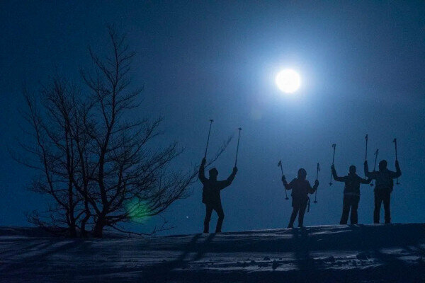 Ciaspolata al chiaro di luna in Abruzzo